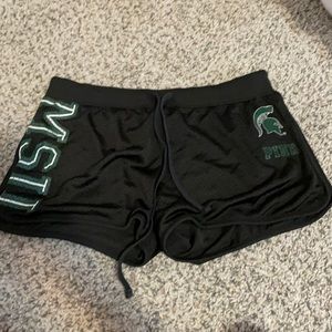 PINK Michigan State athletic shorts